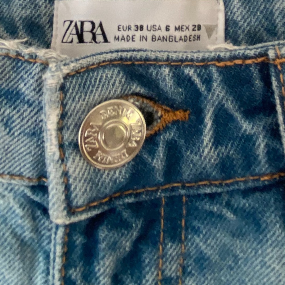 NWOT Zara Hi-Rise Culotte Jeans Blue 28 - Picture 4 of 6